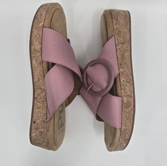 Hush Puppies June Buckle Slides Cool Pink Leather Size:6 - Picture 7 of 11